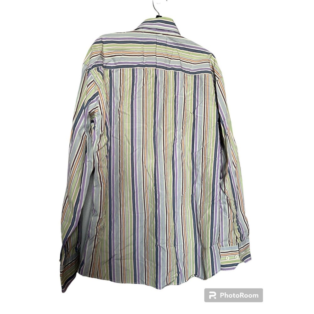 Bugatchi Uomo Striped Button Down Size M Men’s - image 2